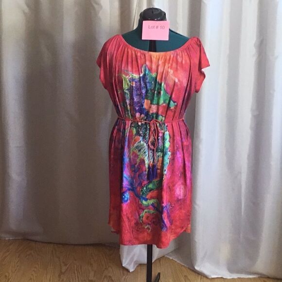 NWOT LEOMA LOVEGROVE dress in small with seahorse designs front & back - Picture 2 of 12